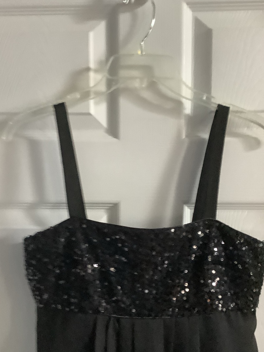 Dress Barn Black Sequin Bust Mini Dress - Picture 3 of 9